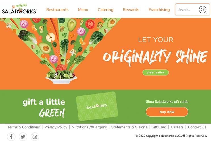 Salad Menu Platform | Customizable Food Menu Application